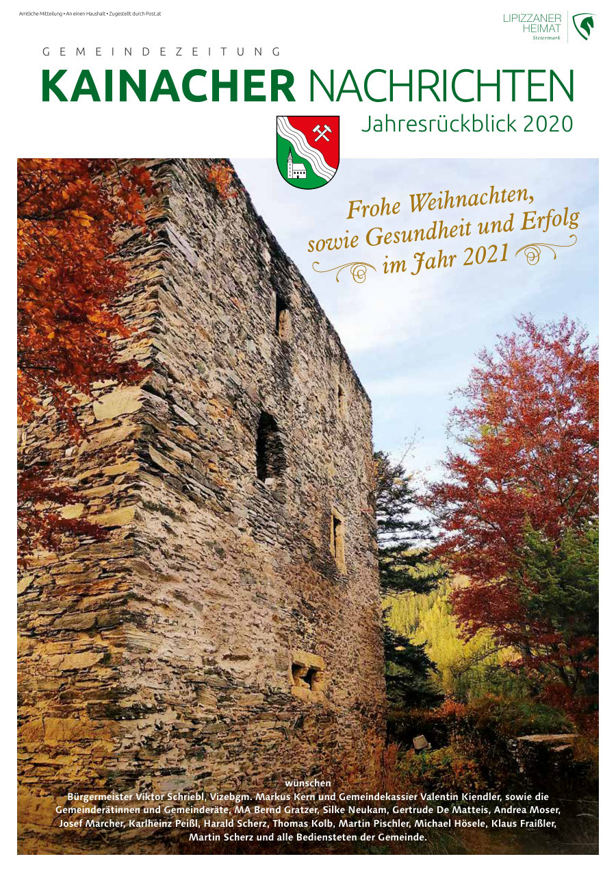 Kainacher Nachrichten – Jahresrückblick 2020