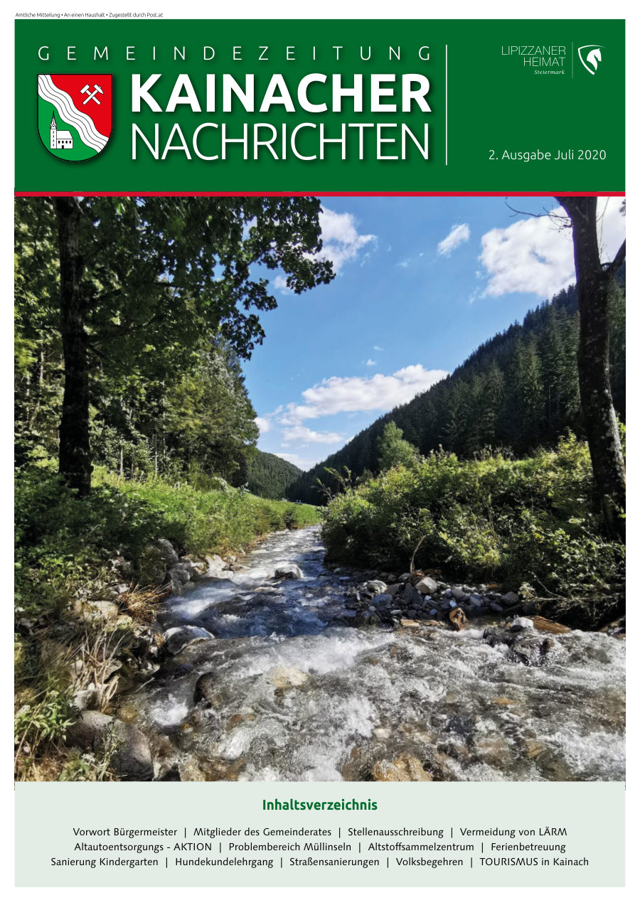 Kainacher Nachrichten – Juli 2020